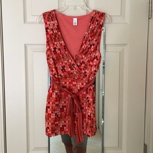 Merona sleeveless top with pleated details